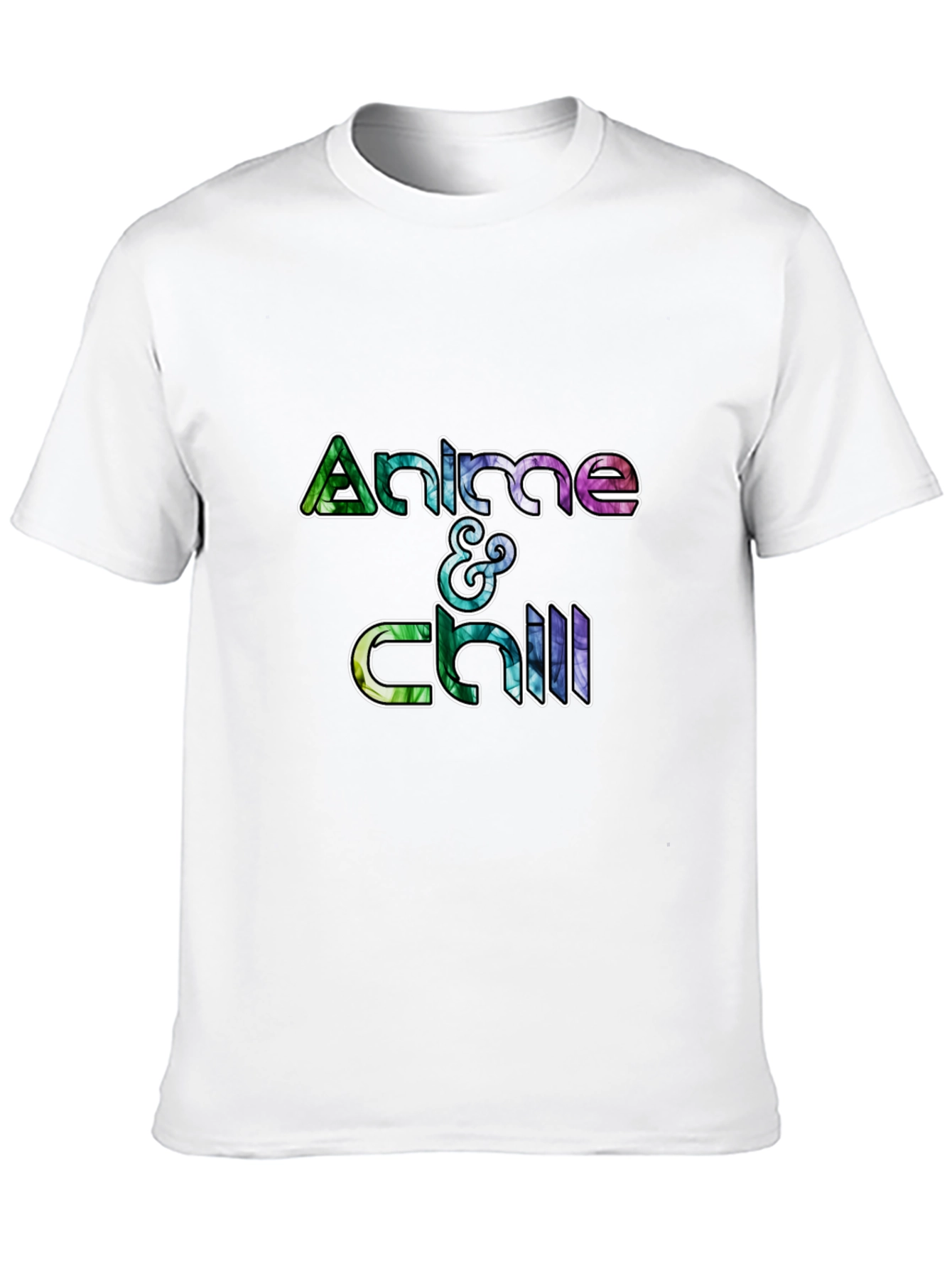 Anime & Chill Graphic Tee - Black Cotton T-Shirt