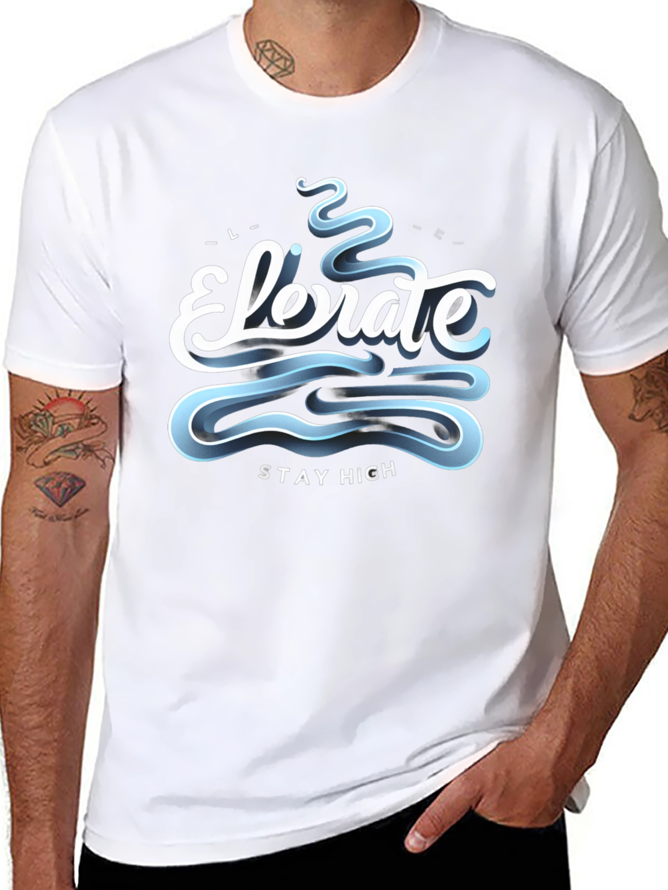 Elevate Stay High Graphic Tee - Black
