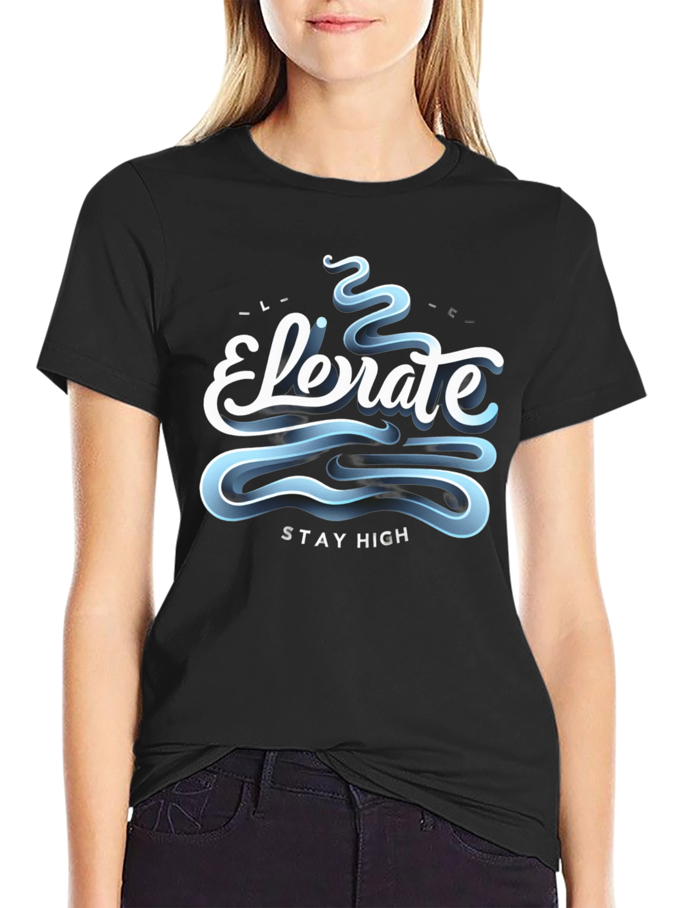 Elevate Stay High Graphic Tee - Black