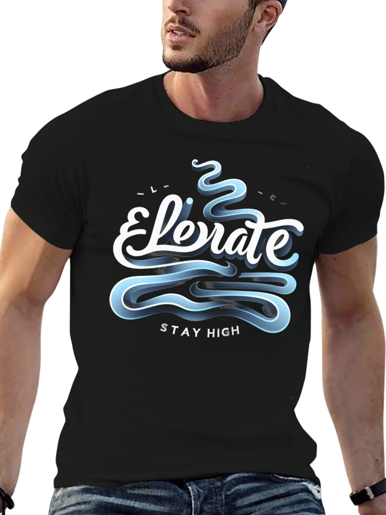 Elevate Stay High Graphic Tee - Black