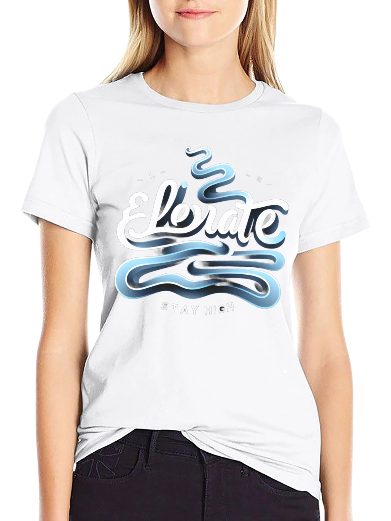 Elevate Stay High Graphic Tee - Black