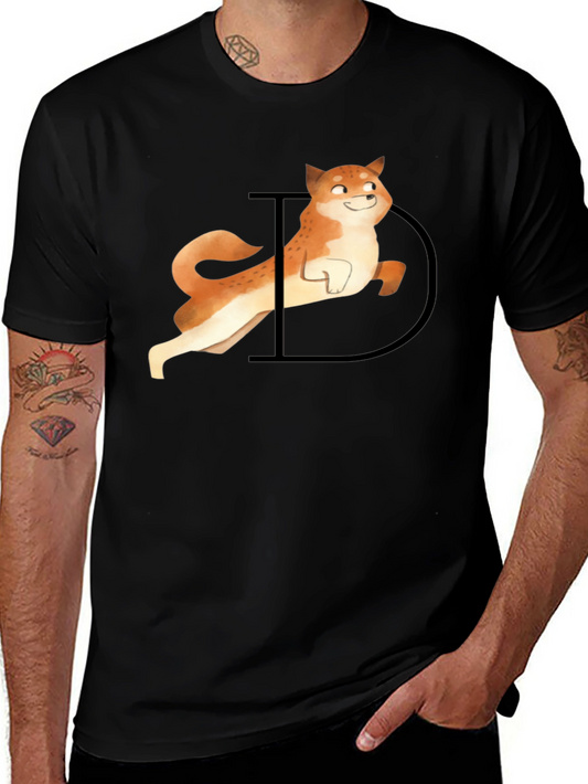 Doge Graphic Tee - Black Casual T-Shirt