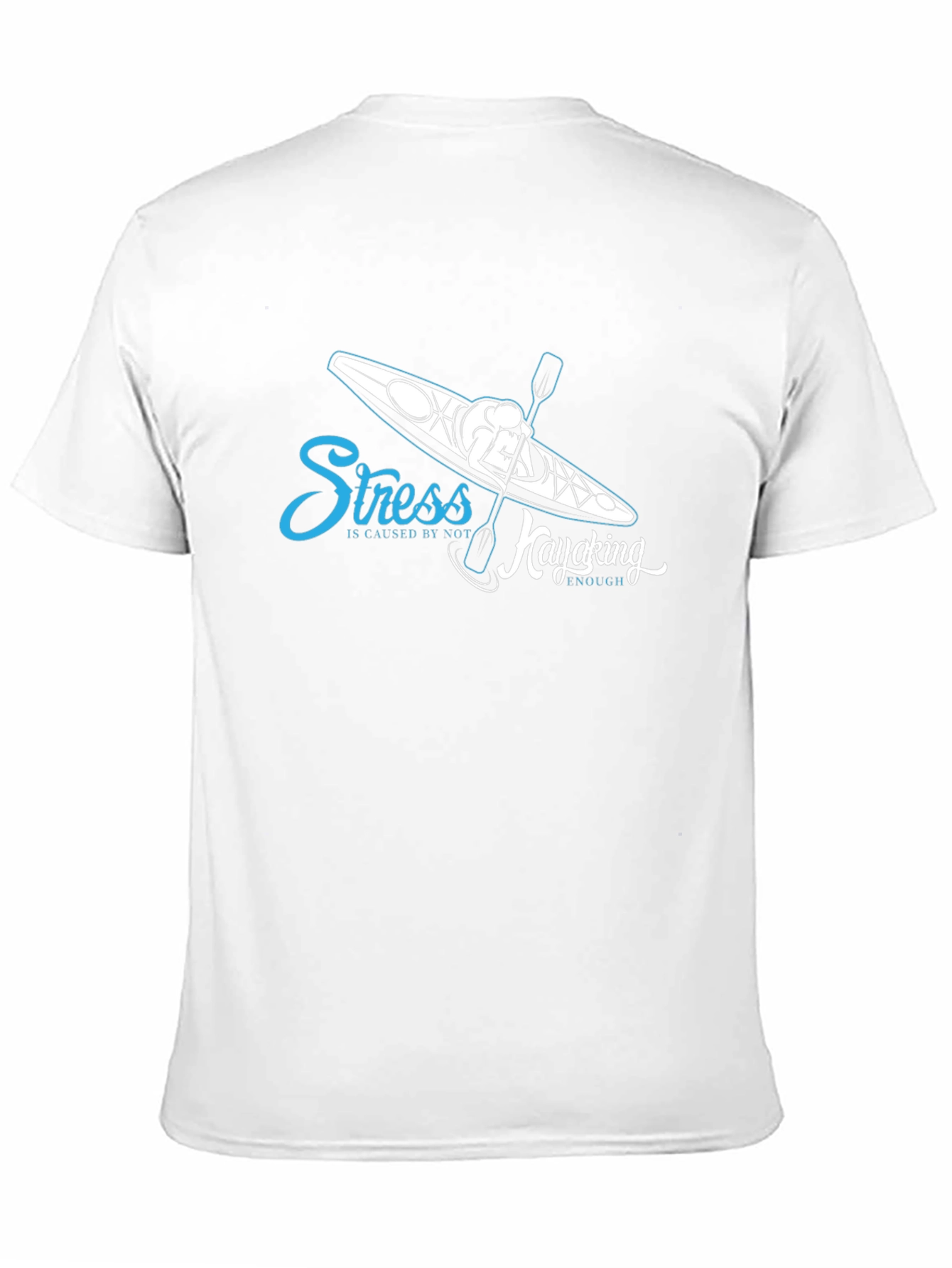 Stress Kayaking Graphic T-Shirt - Black Cotton Tee