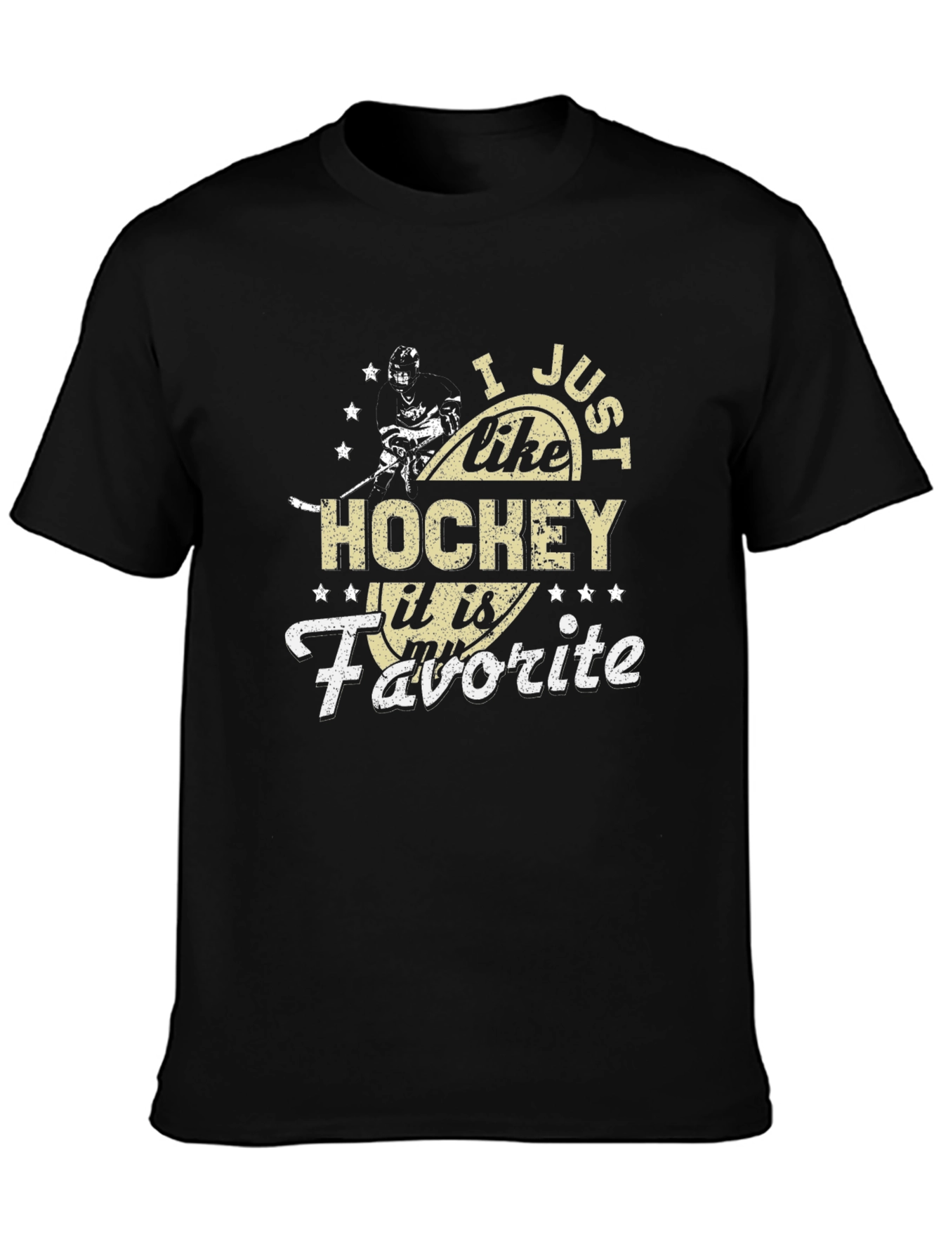 Hockey Fan Graphic Tee - I Just Like Hockey