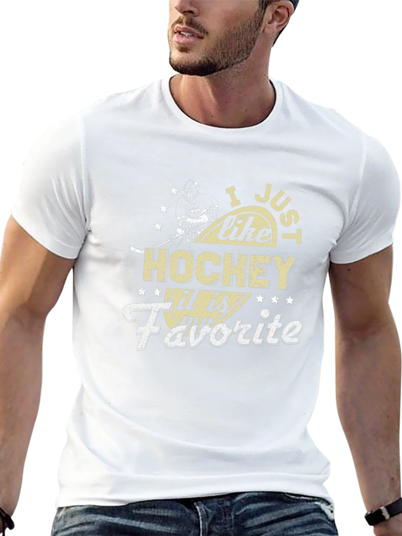 Hockey Fan Graphic Tee - I Just Like Hockey