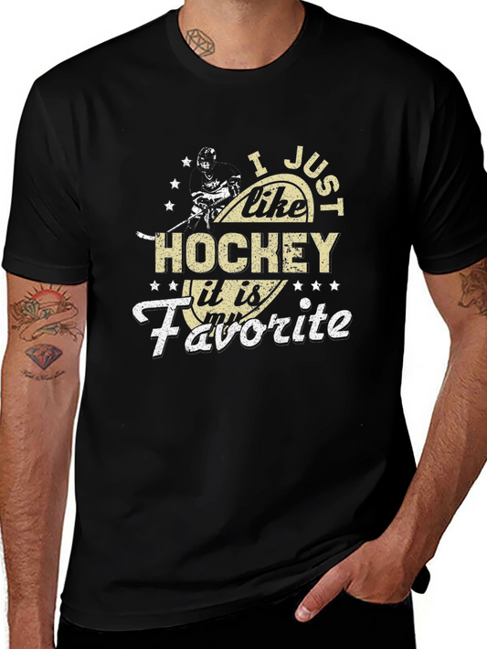 Hockey Fan Graphic Tee - I Just Like Hockey