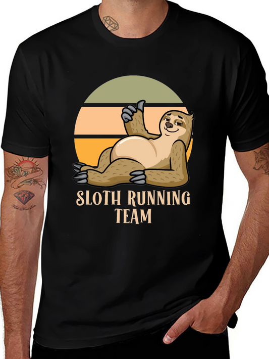 Sloth Running Team T-Shirt - Funny & Comfortable