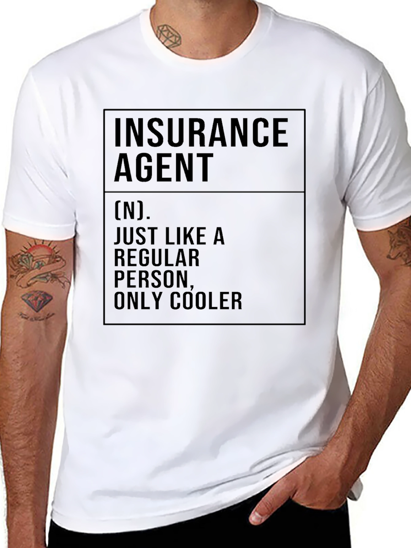 Cool Insurance Agent Black T-Shirt