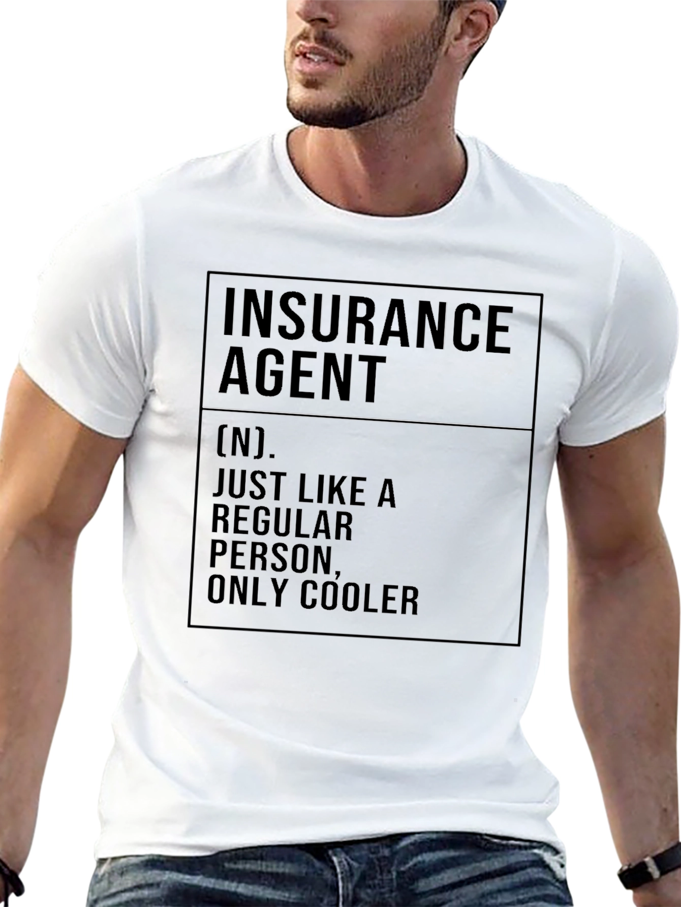 Cool Insurance Agent Black T-Shirt