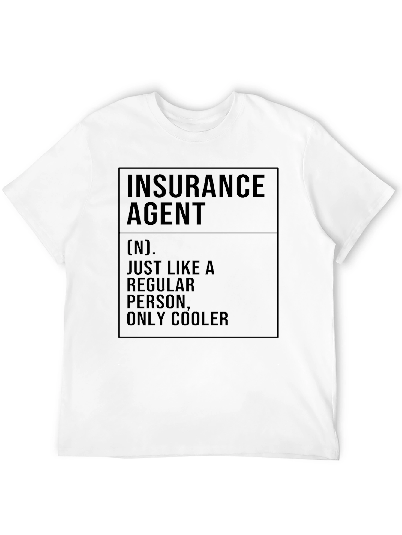 Cool Insurance Agent Black T-Shirt