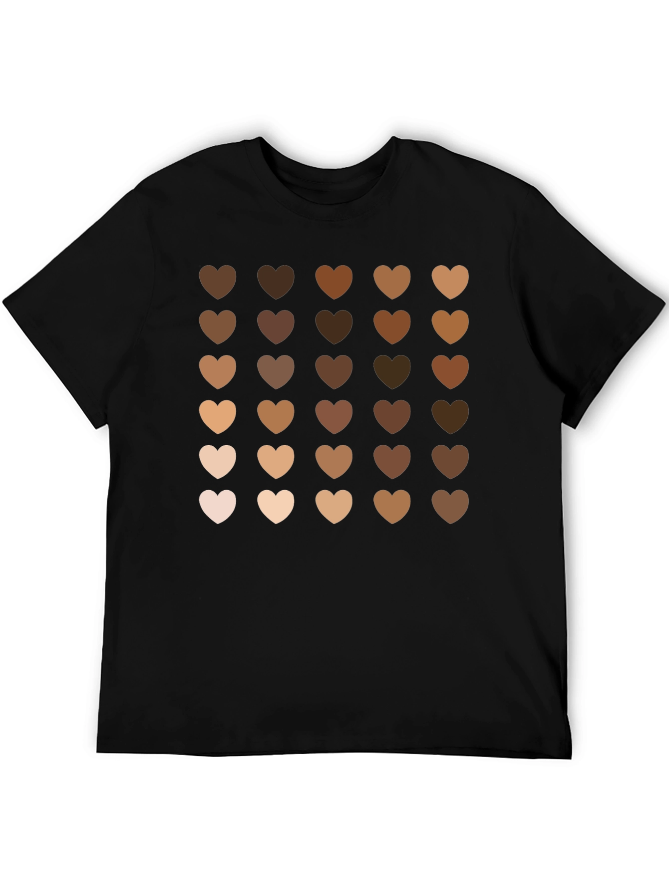 Diversity Hearts Graphic Black T-Shirt