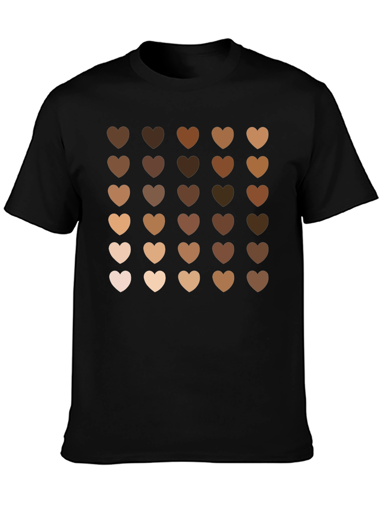 Diversity Hearts Graphic Black T-Shirt