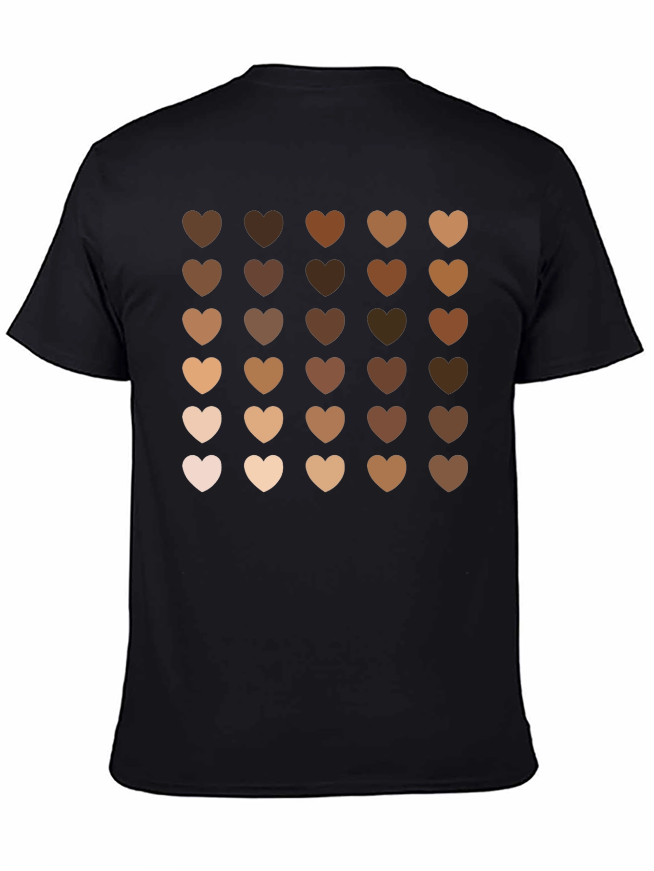 Diversity Hearts Graphic Black T-Shirt