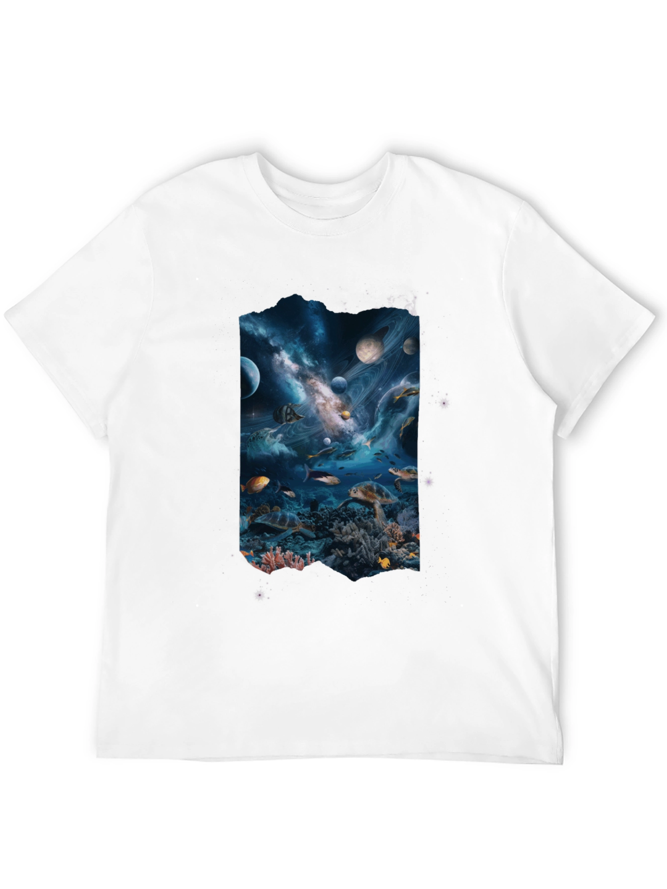 Space Meets Ocean Black Tee