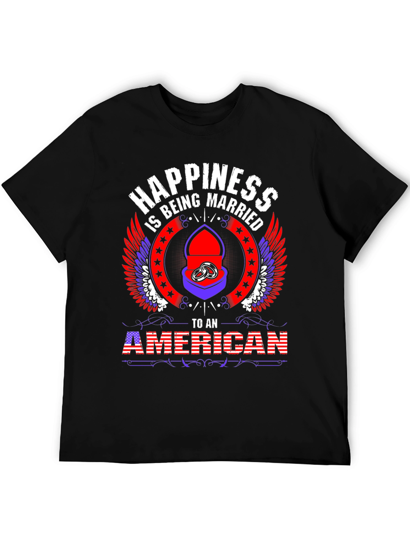 Happiness Is Being Married To An American T-Shirt