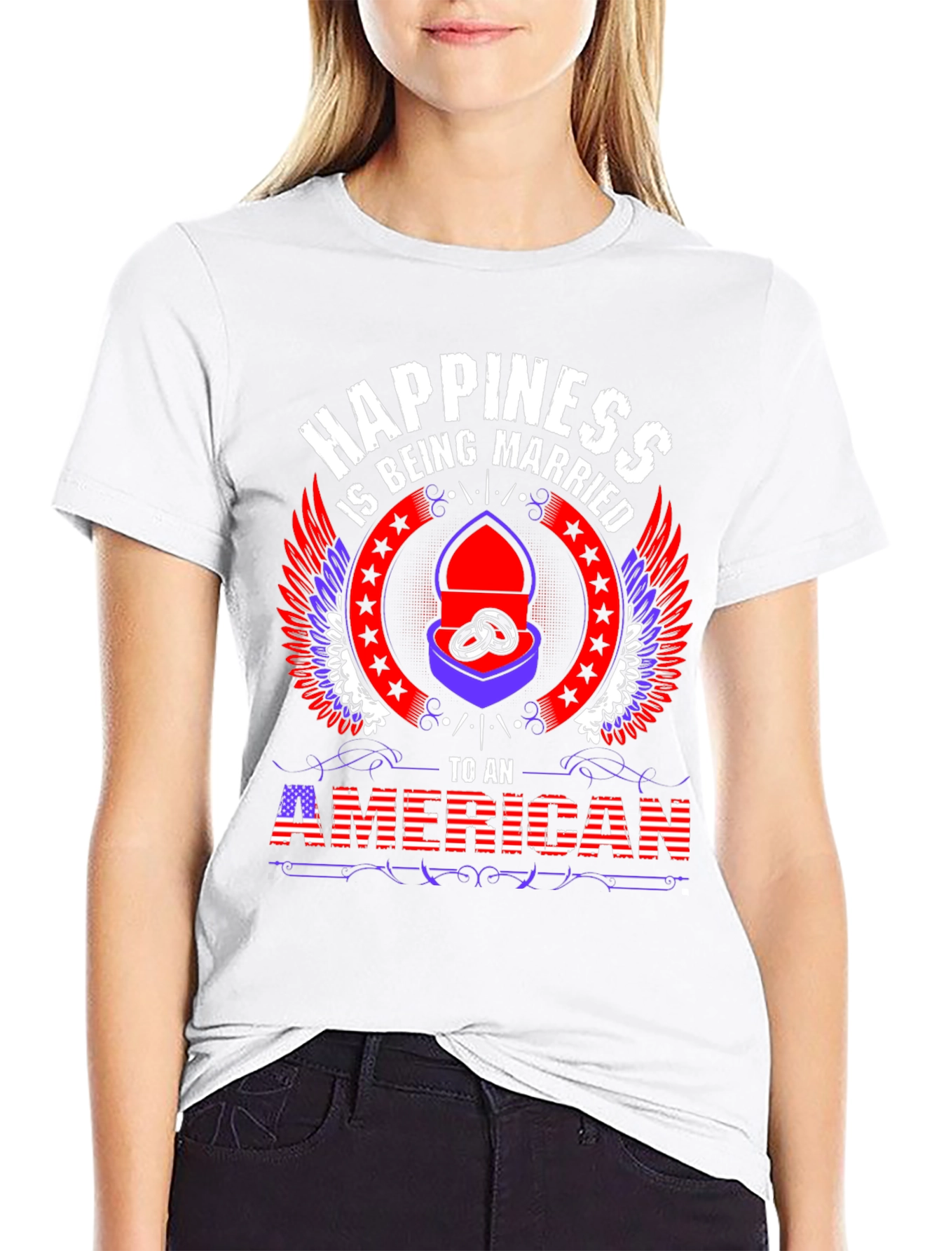 Happiness Is Being Married To An American T-Shirt