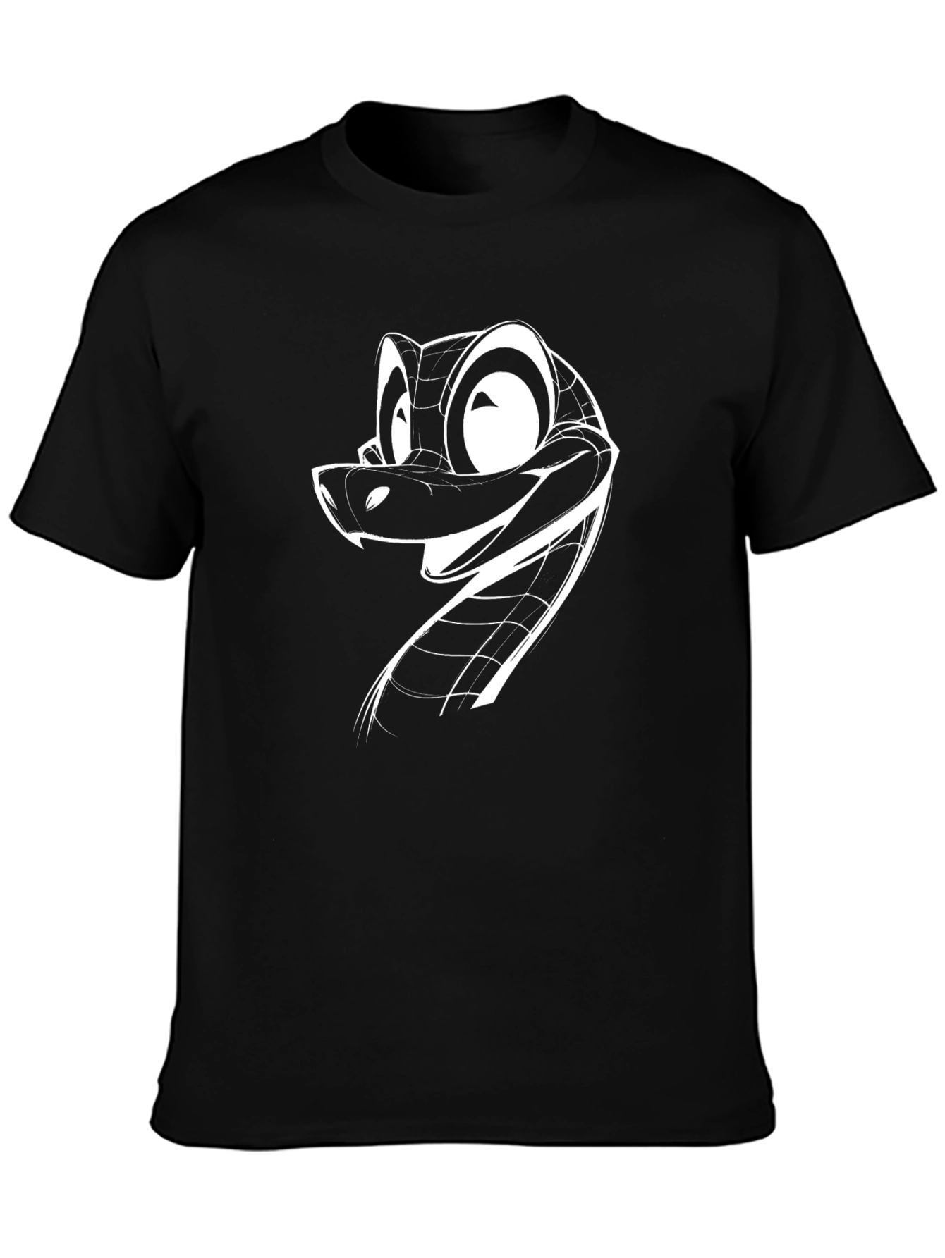 Cool Snake Graphic Black T-Shirt