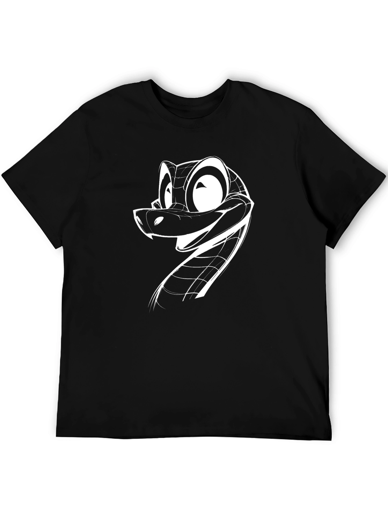 Cool Snake Graphic Black T-Shirt