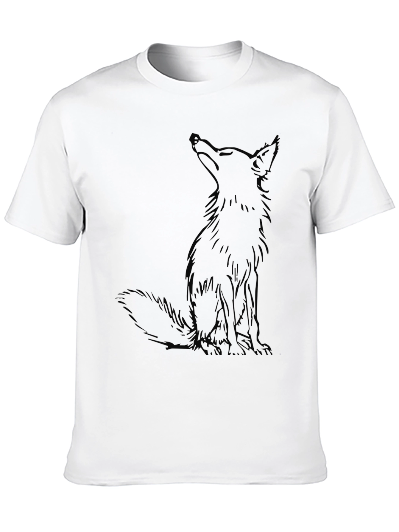Mens Black Fox Graphic T-Shirt - Casual Style
