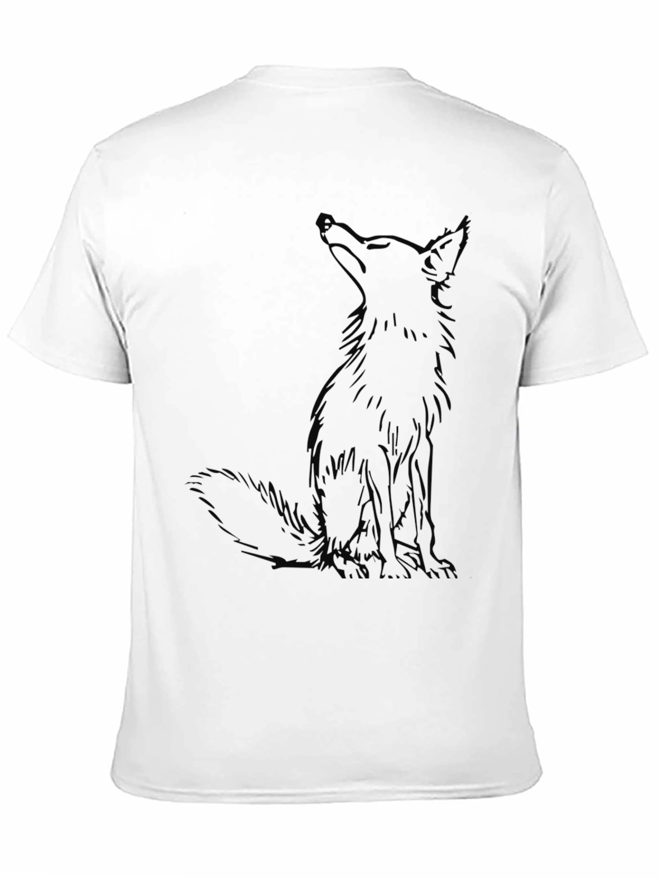 Mens Black Fox Graphic T-Shirt - Casual Style