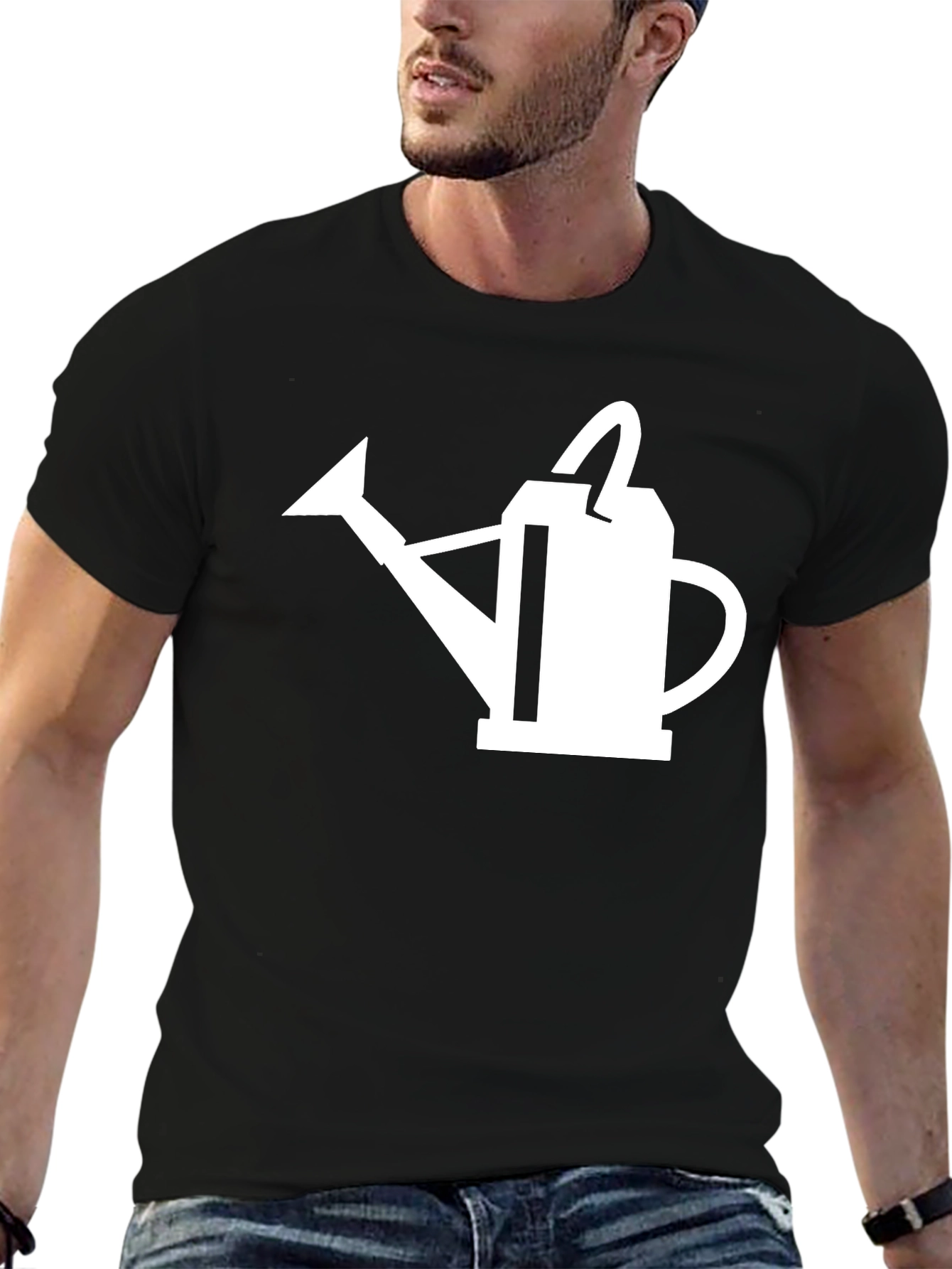 Watering Can Graphic Tee - Black