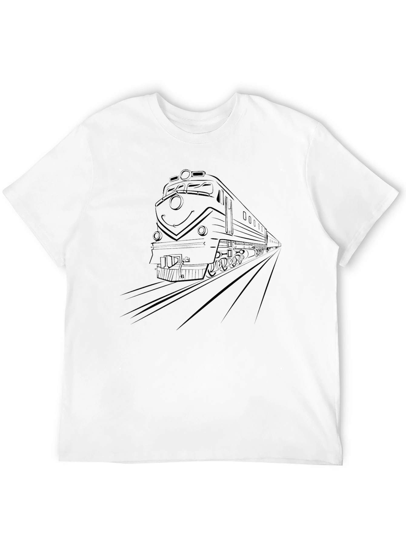 Train Graphic Tee - Classic Locomotive Shirt