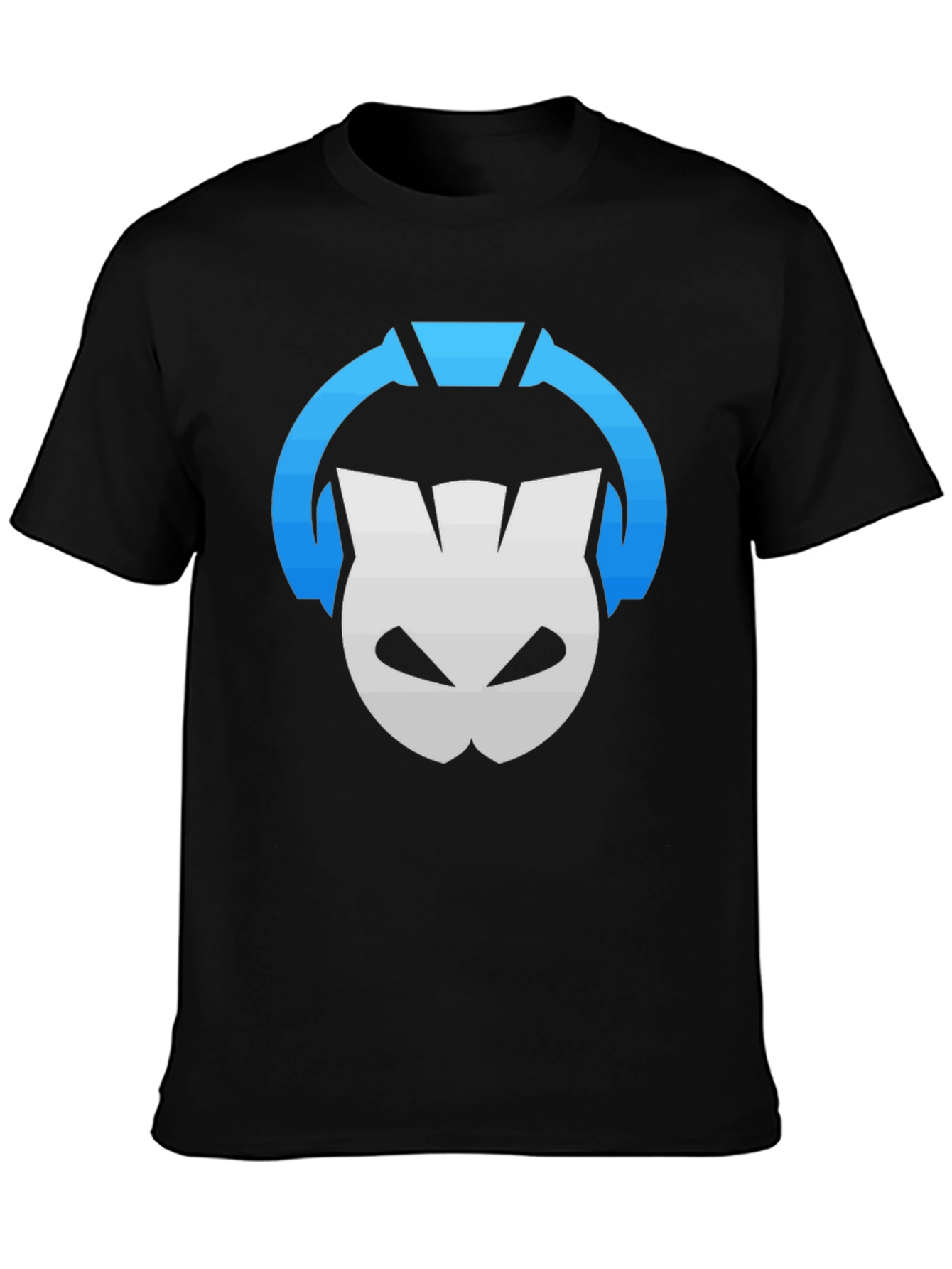 DJ Cat Graphic Tee - Black Cotton T-Shirt