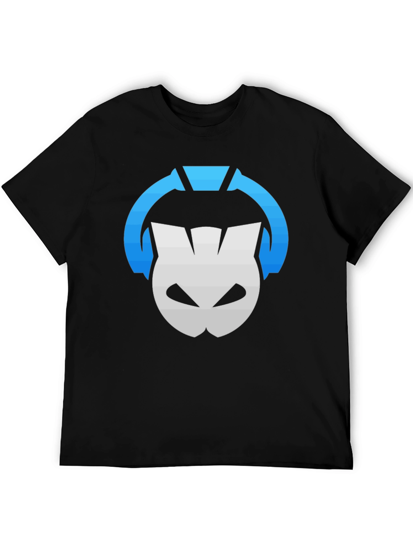 DJ Cat Graphic Tee - Black Cotton T-Shirt