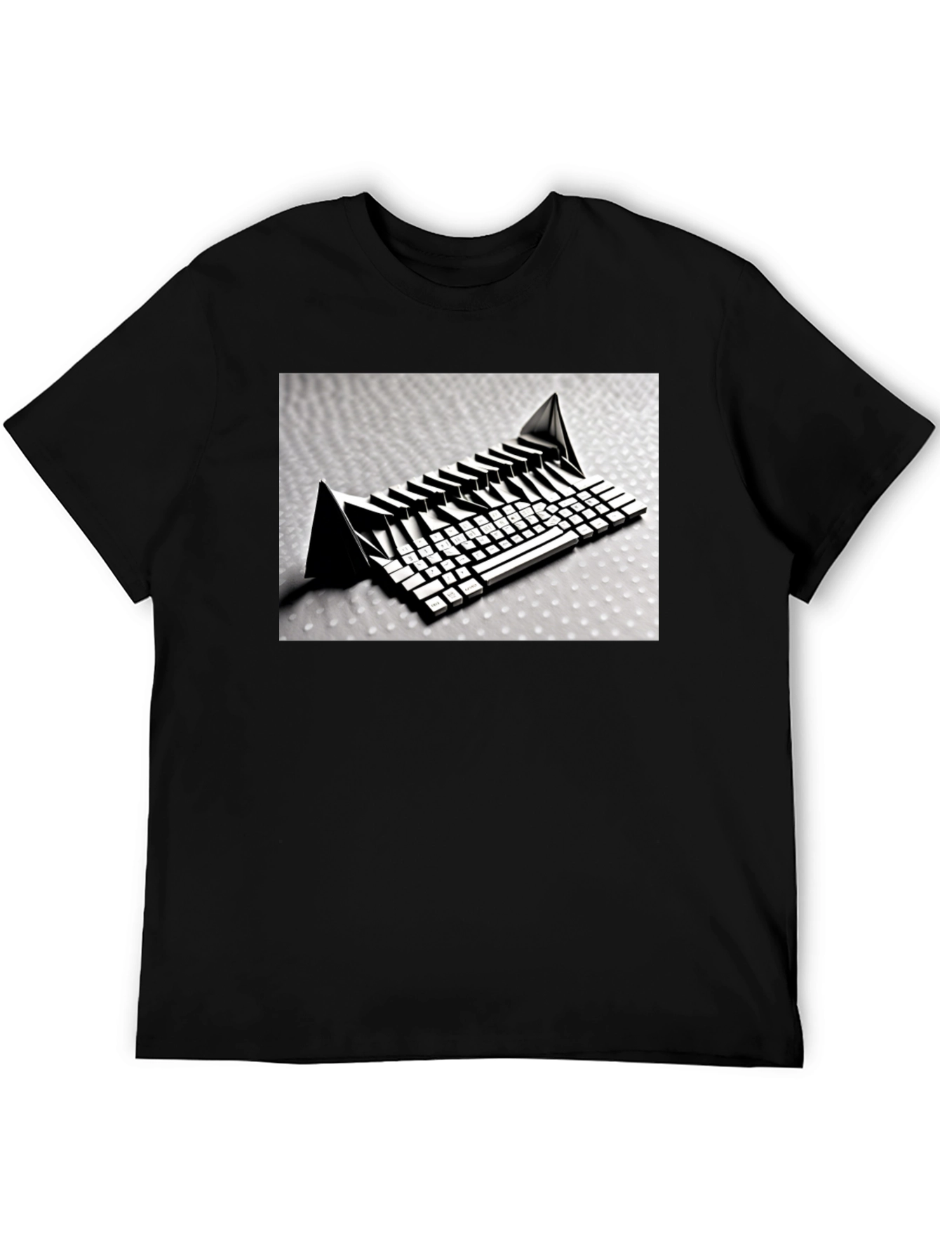 Abstract Keyboard Graphic T-Shirt