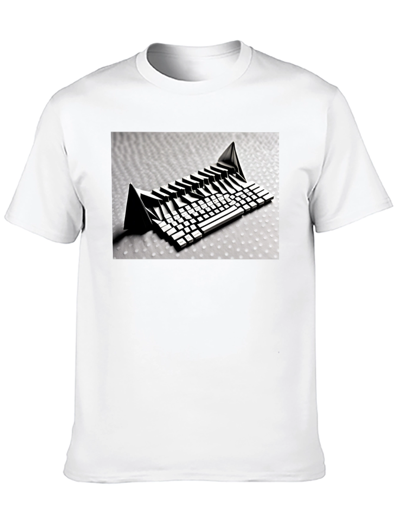 Abstract Keyboard Graphic T-Shirt