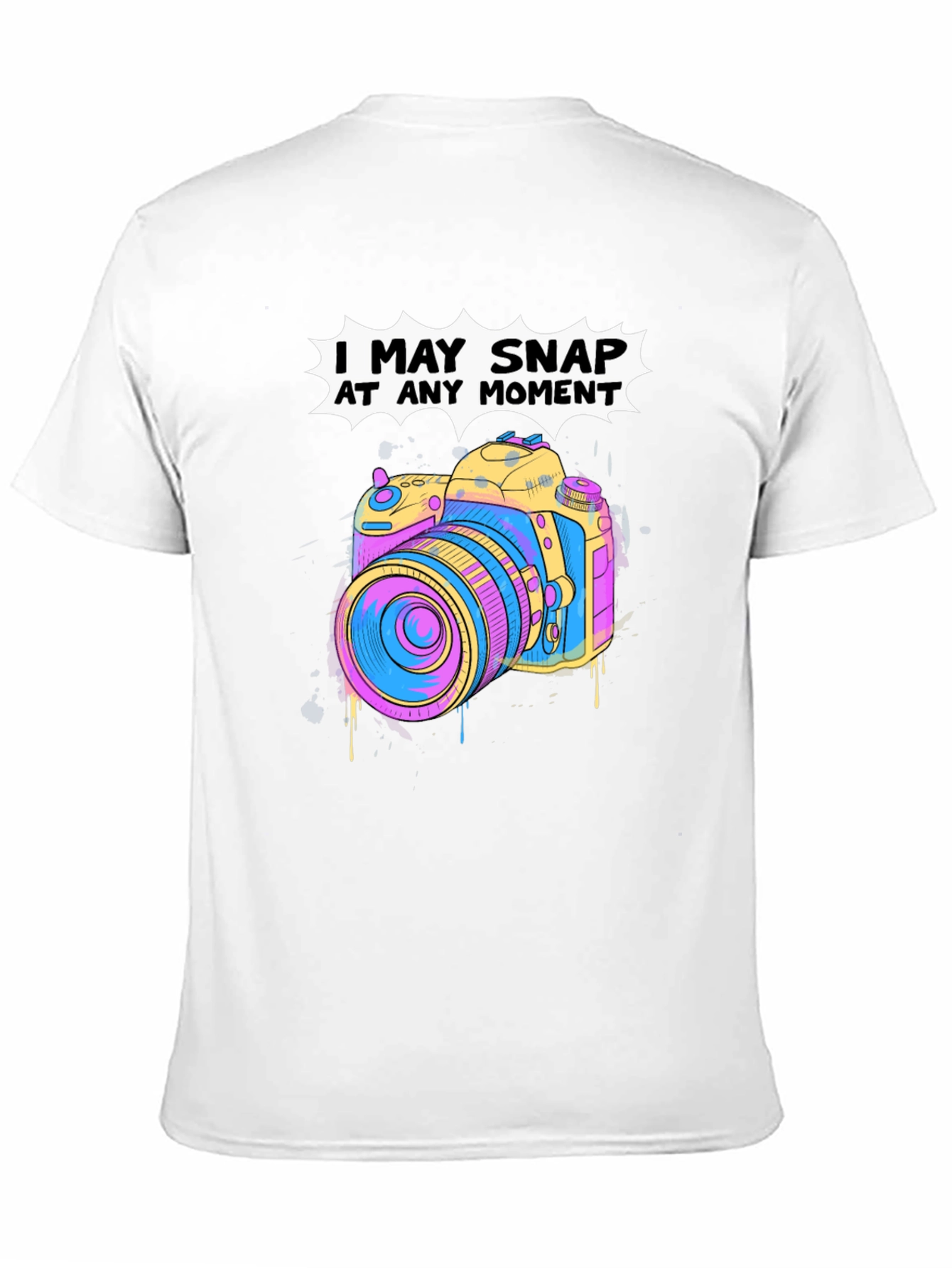 Snap At Any Moment Camera Graphic T-Shirt