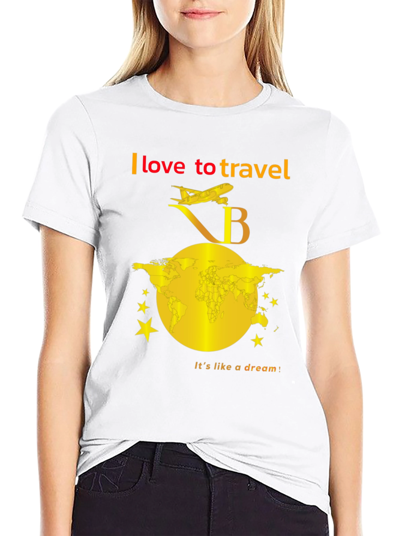 I Love To Travel Black T-Shirt