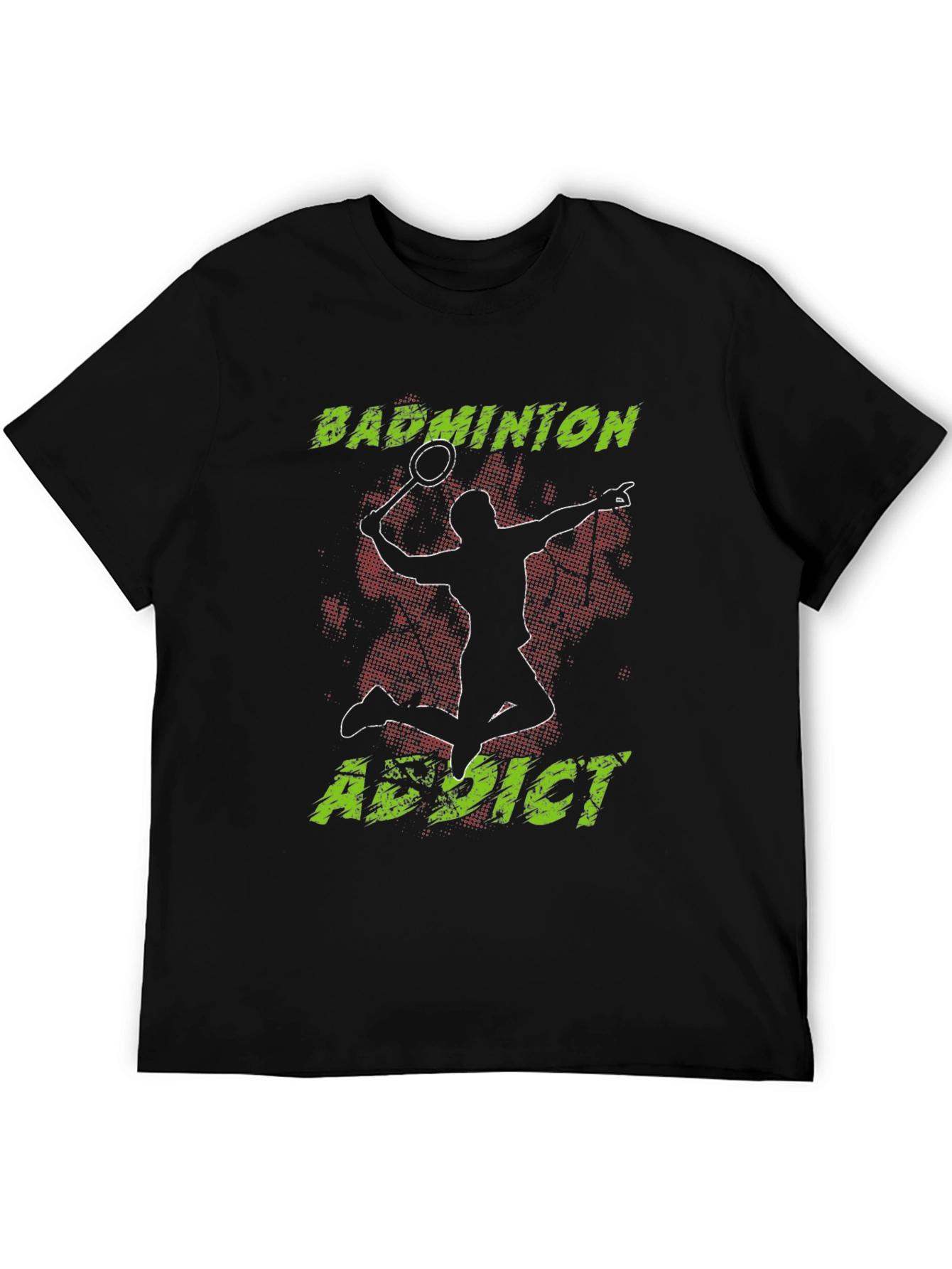 Badminton Addict Graphic Tee - Black