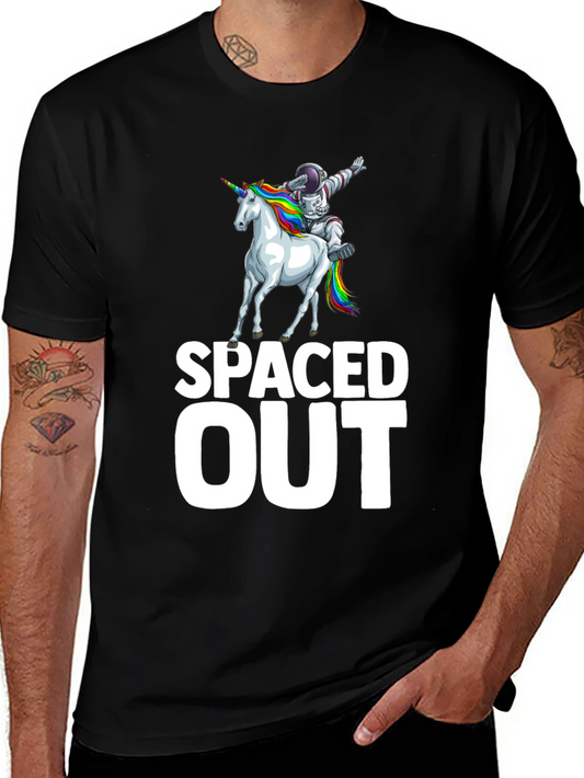 Spaced Out Astronaut Unicorn Graphic T-Shirt