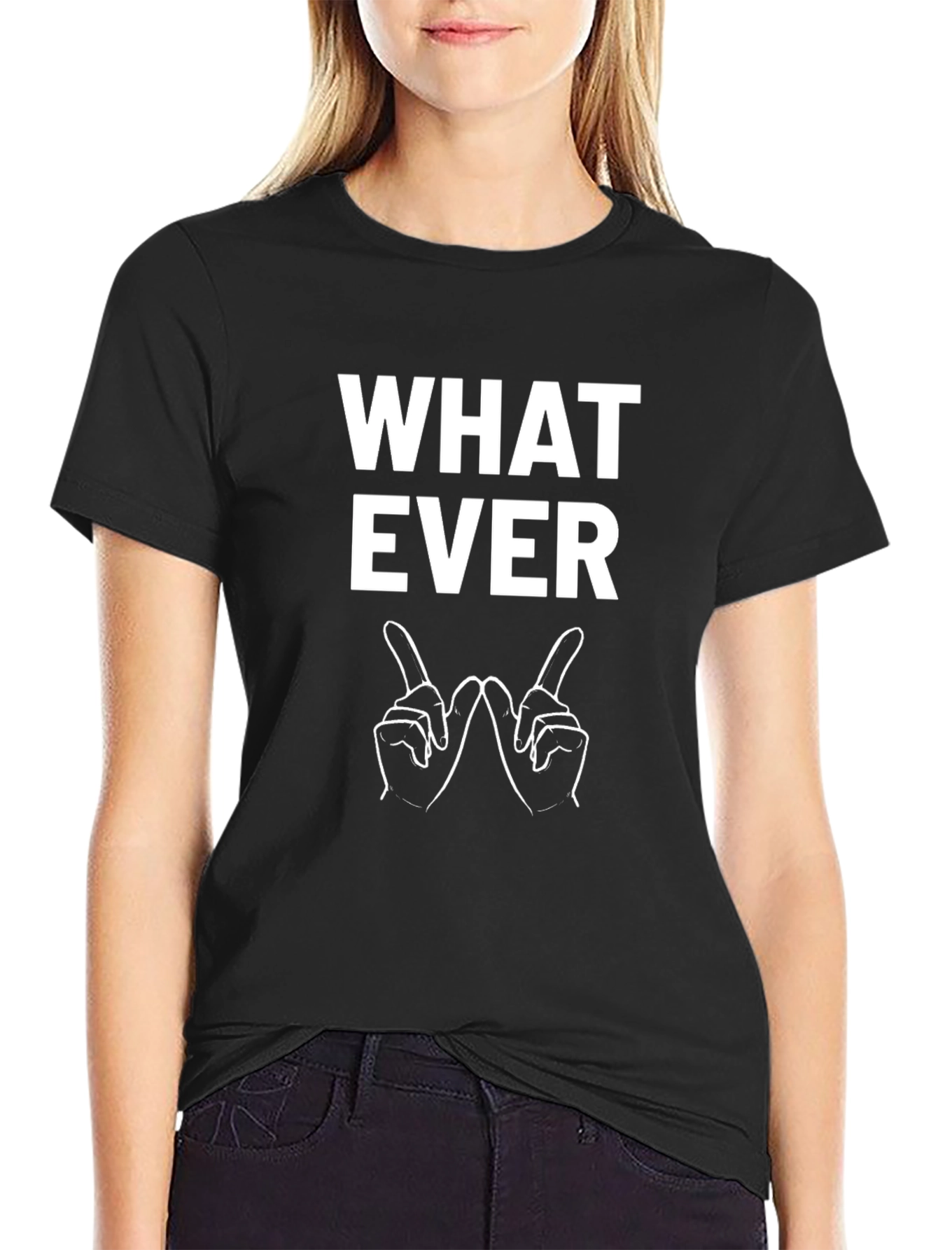 Whatever T-Shirt - Sarcastic Hand Gesture Tee