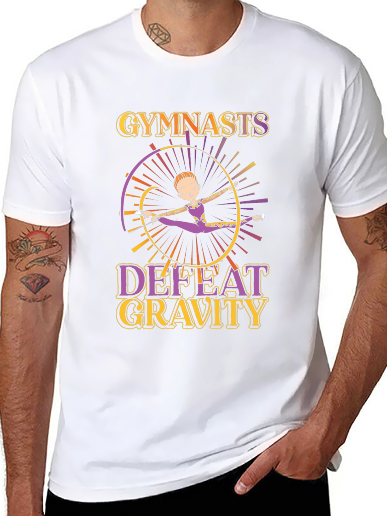 Gymnastics Defeat Gravity Graphic T-Shirt