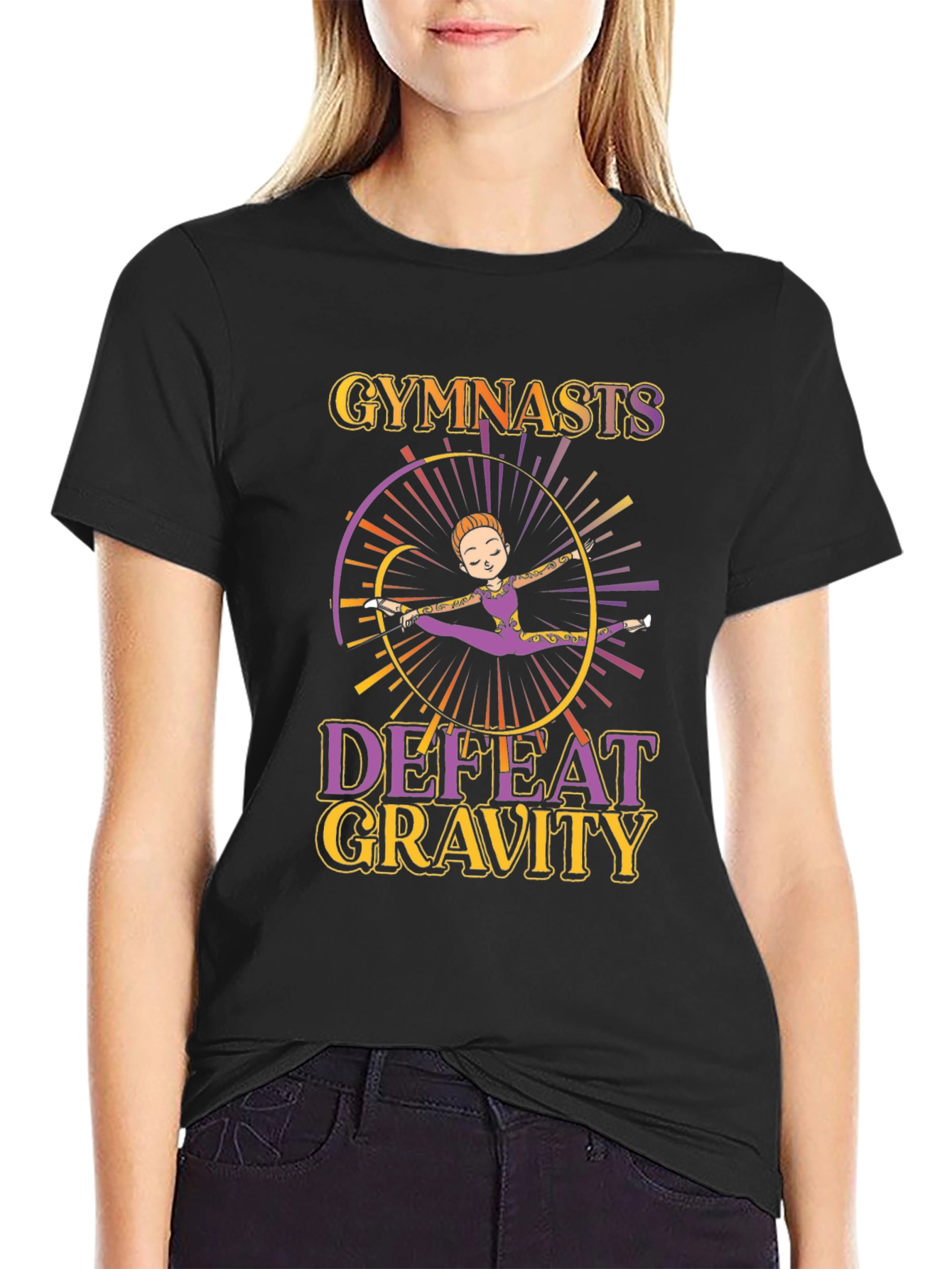 Gymnastics Defeat Gravity Graphic T-Shirt