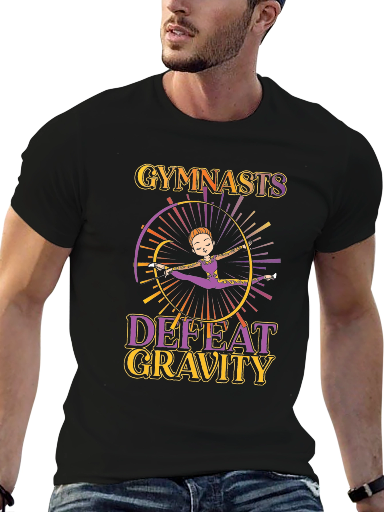Gymnastics Defeat Gravity Graphic T-Shirt