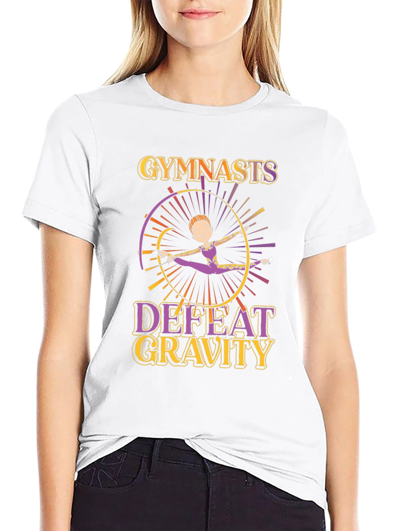 Gymnastics Defeat Gravity Graphic T-Shirt