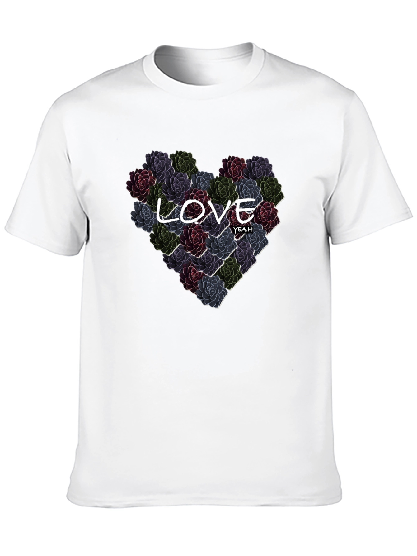 Floral Heart Love T-Shirt - Stylish Graphic Tee