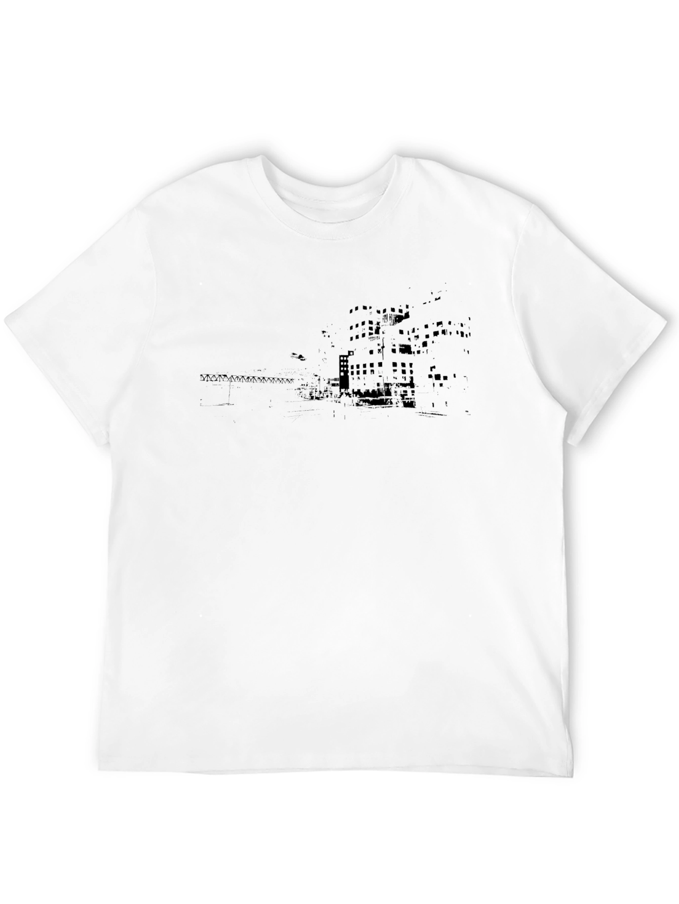 Urban Landscape Graphic Tee - Soft Cotton Crew Neck