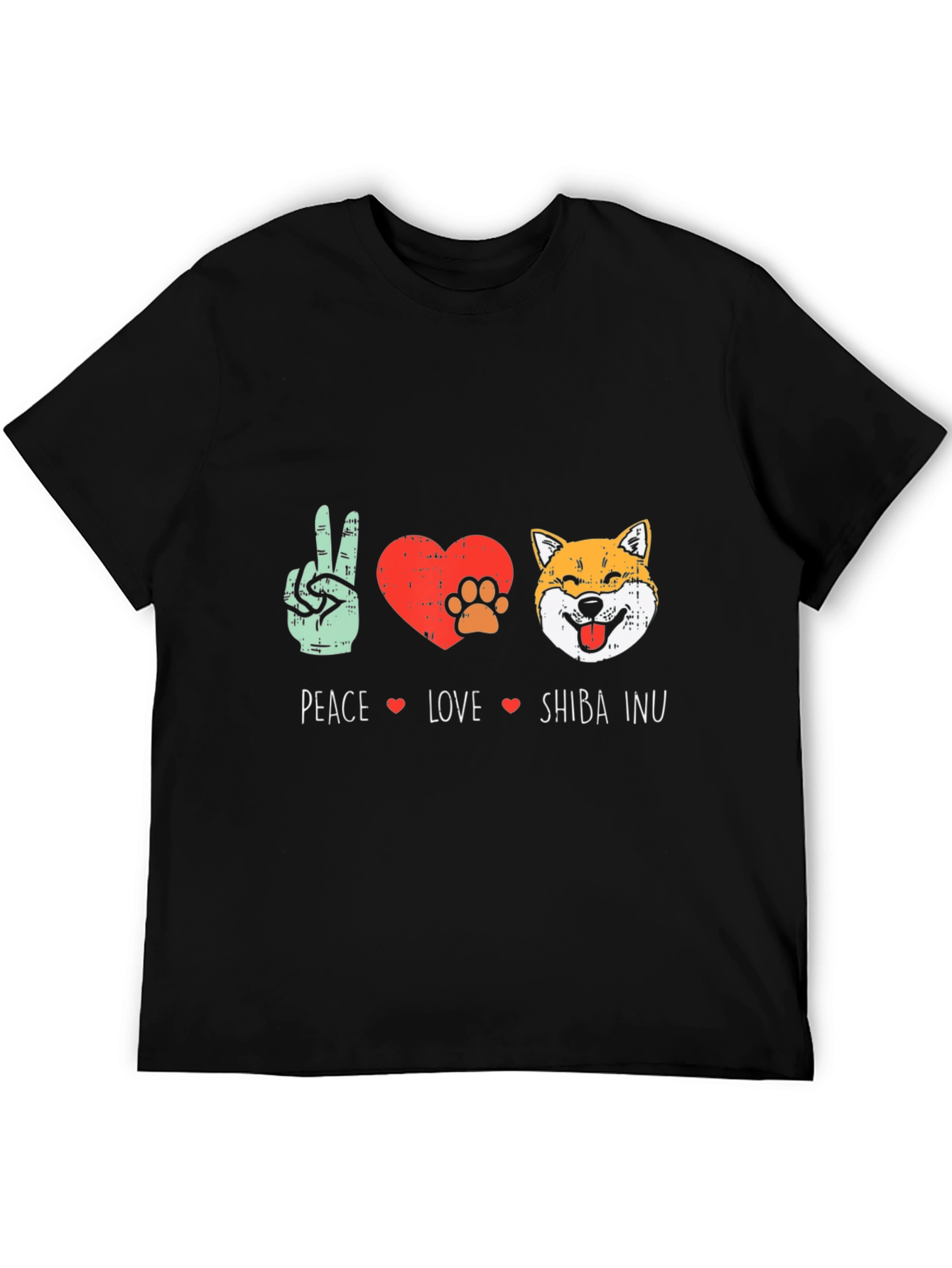 Peace Love Shiba Inu T-Shirt - Dog Lover Tee