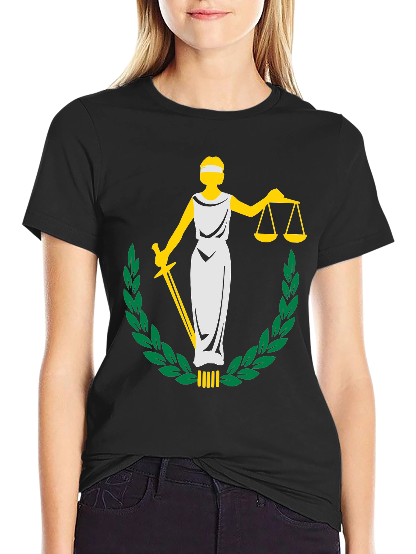 Justice Graphic Tee - Black Unisex T-Shirt