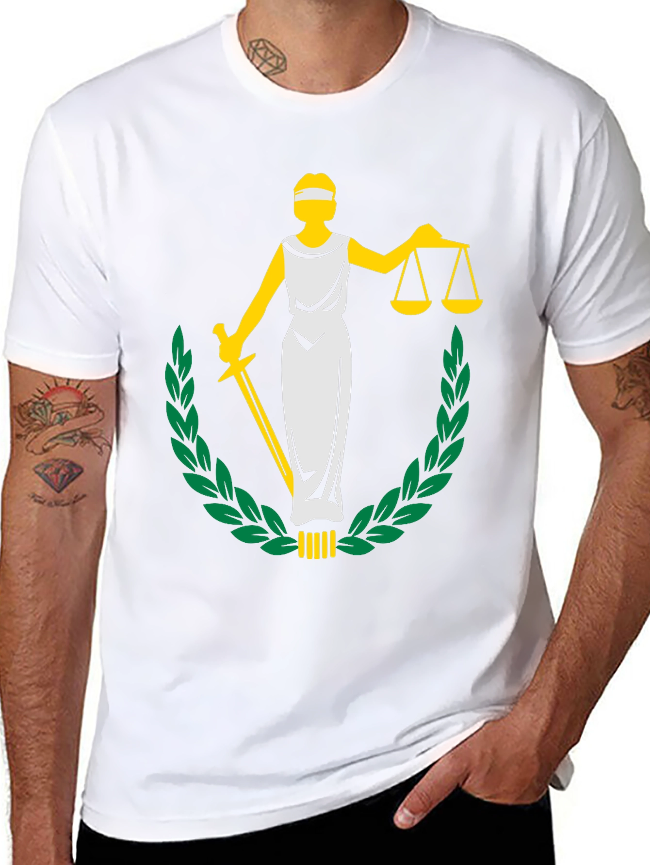 Justice Graphic Tee - Black Unisex T-Shirt