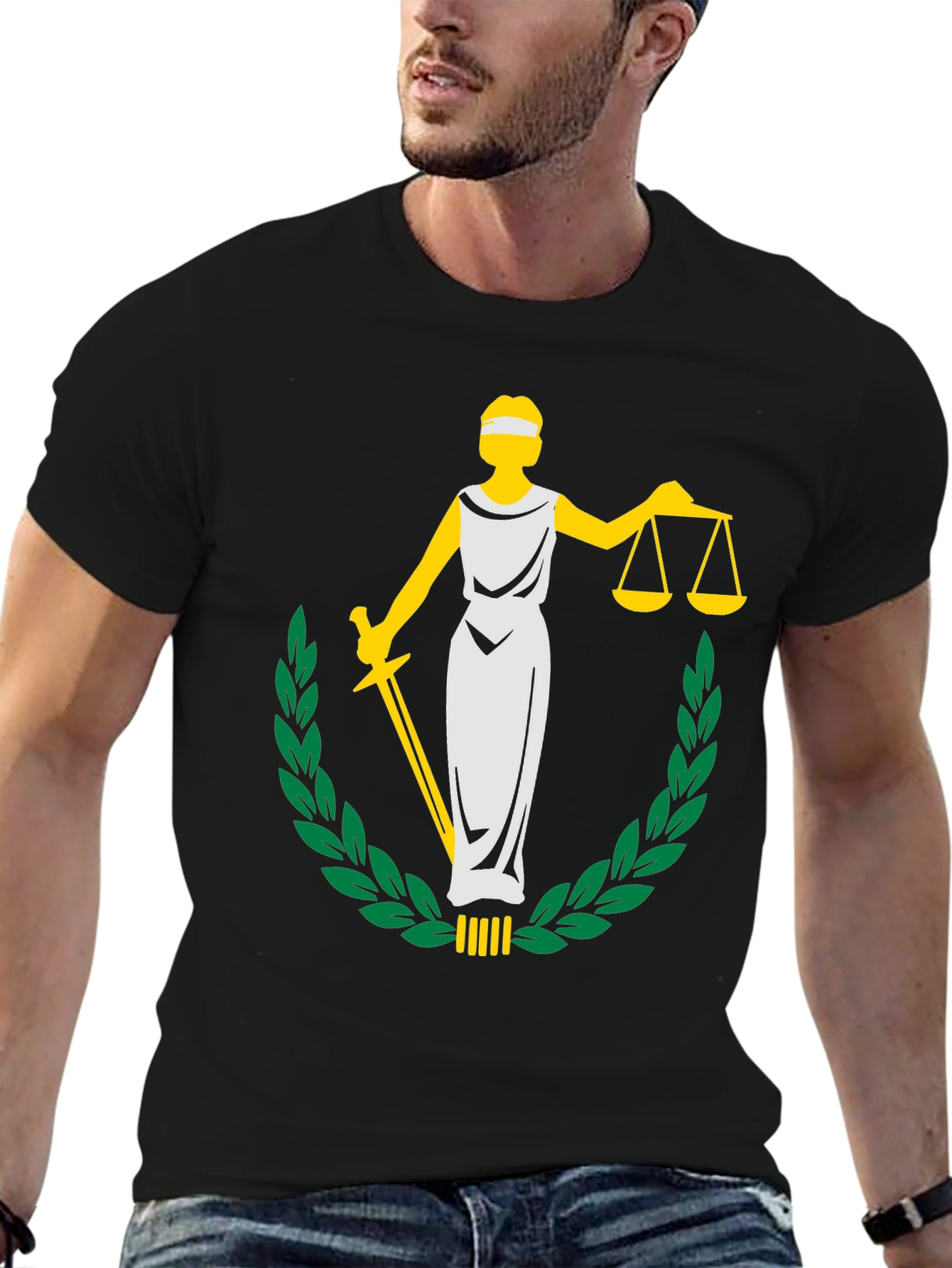 Justice Graphic Tee - Black Unisex T-Shirt