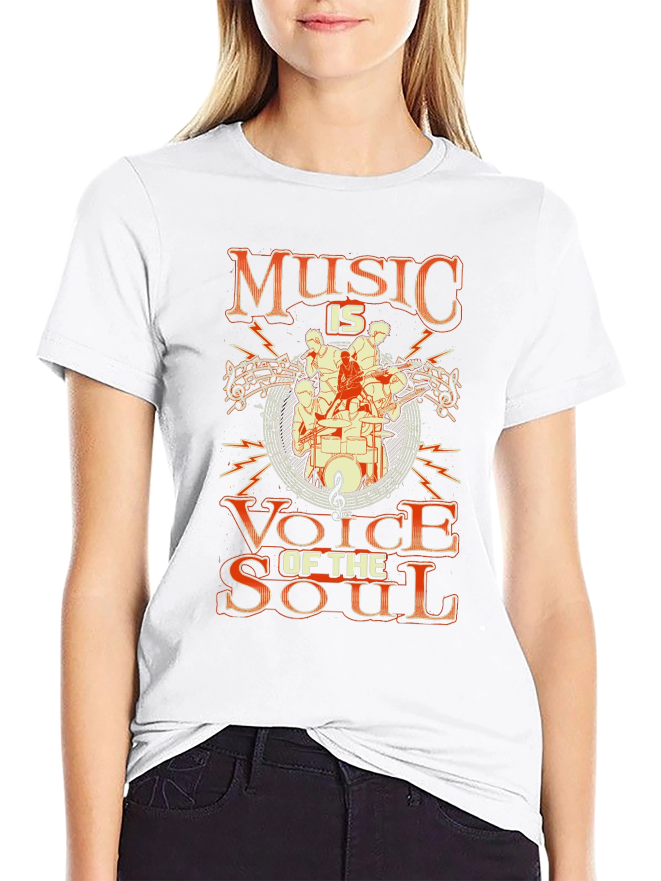 Music is Voice of the Soul Black Graphic Tee