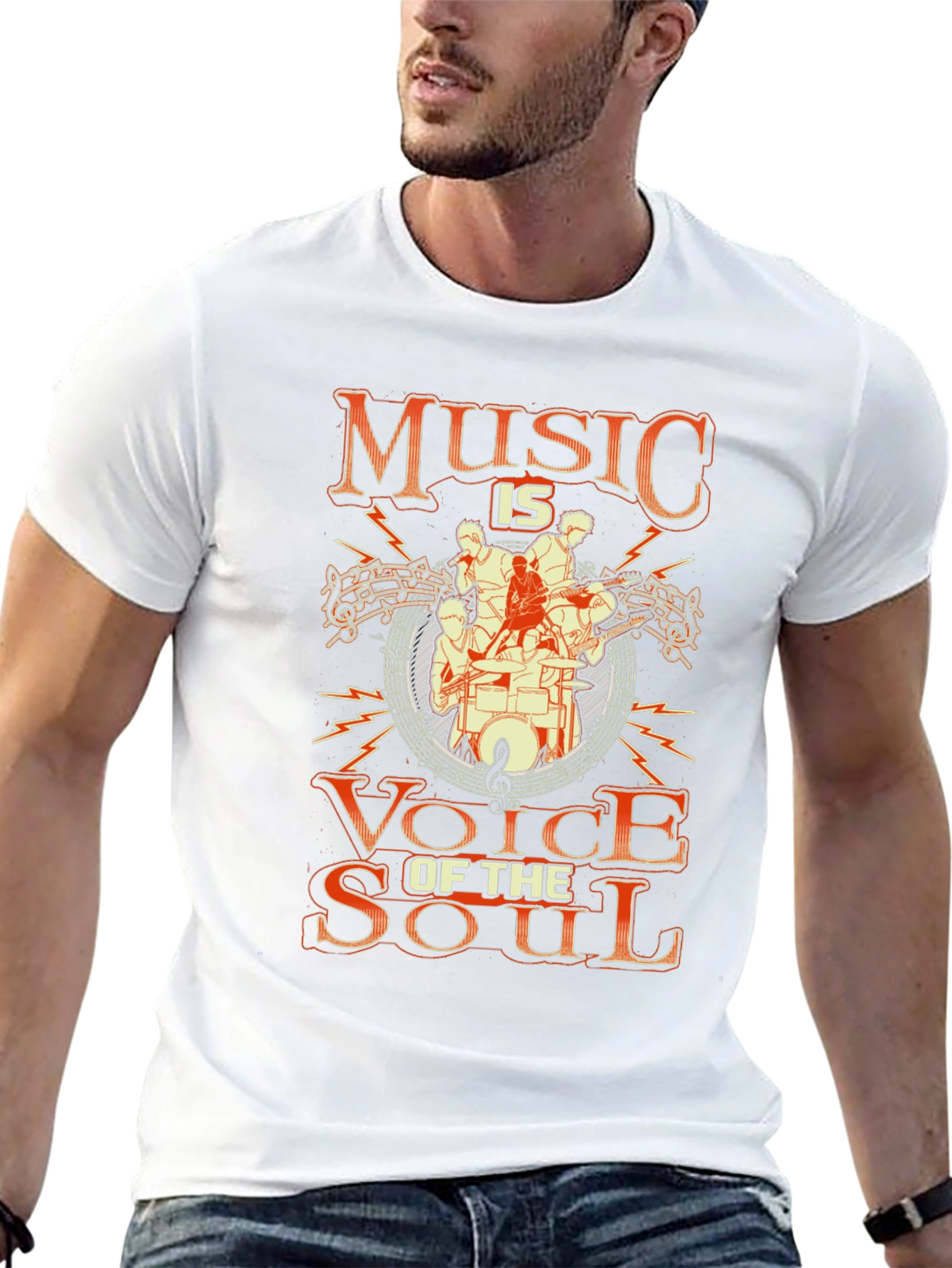 Music is Voice of the Soul Black Graphic Tee