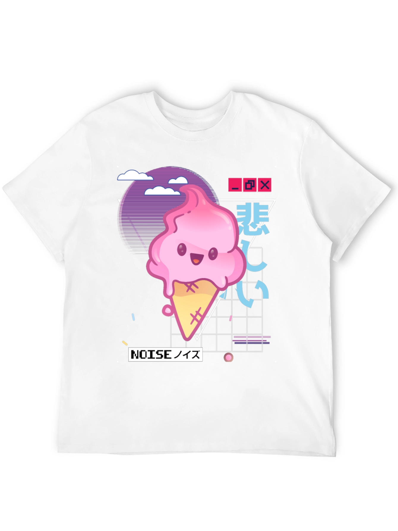 Retro Kawaii Ice Cream Graphic Tee