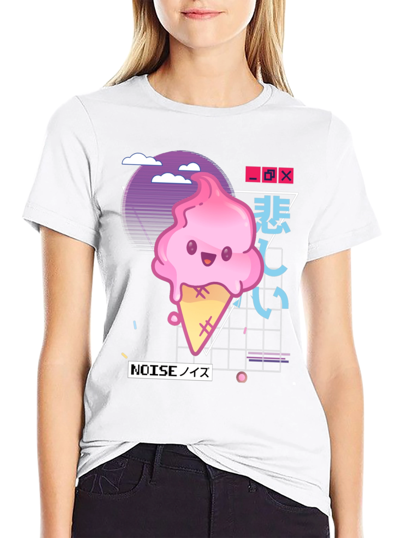 Retro Kawaii Ice Cream Graphic Tee