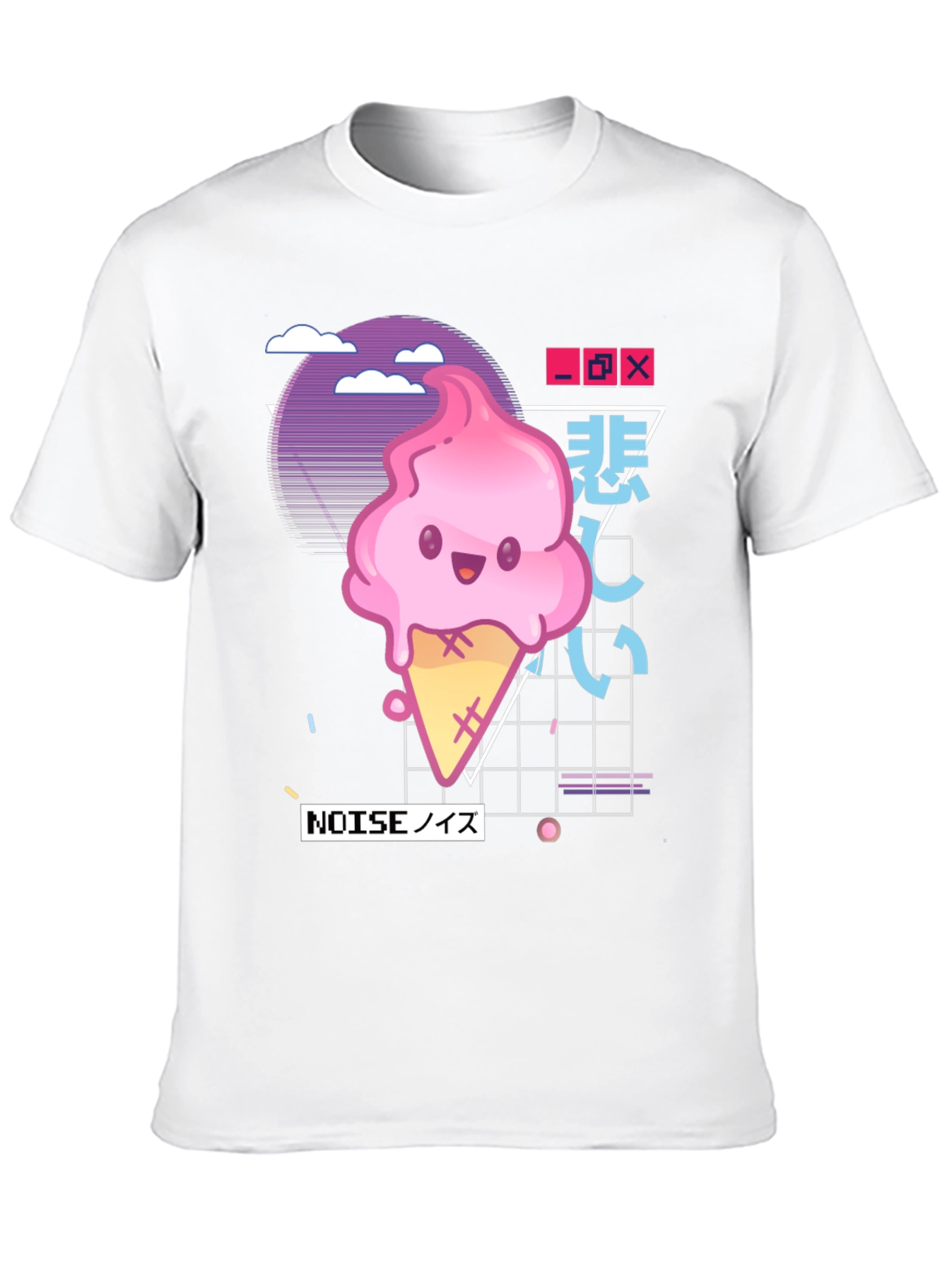 Retro Kawaii Ice Cream Graphic Tee